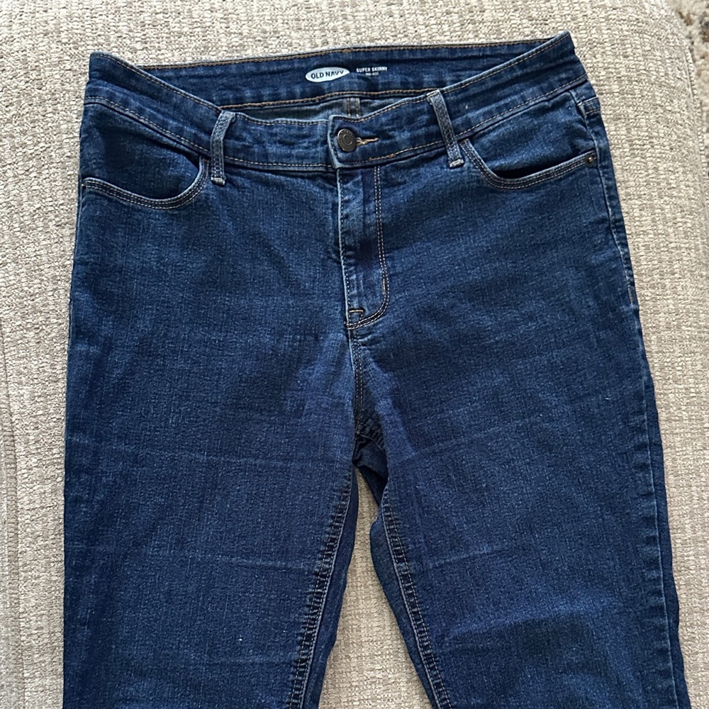 Old Navy Women's Dark Blue High Rise Jeans